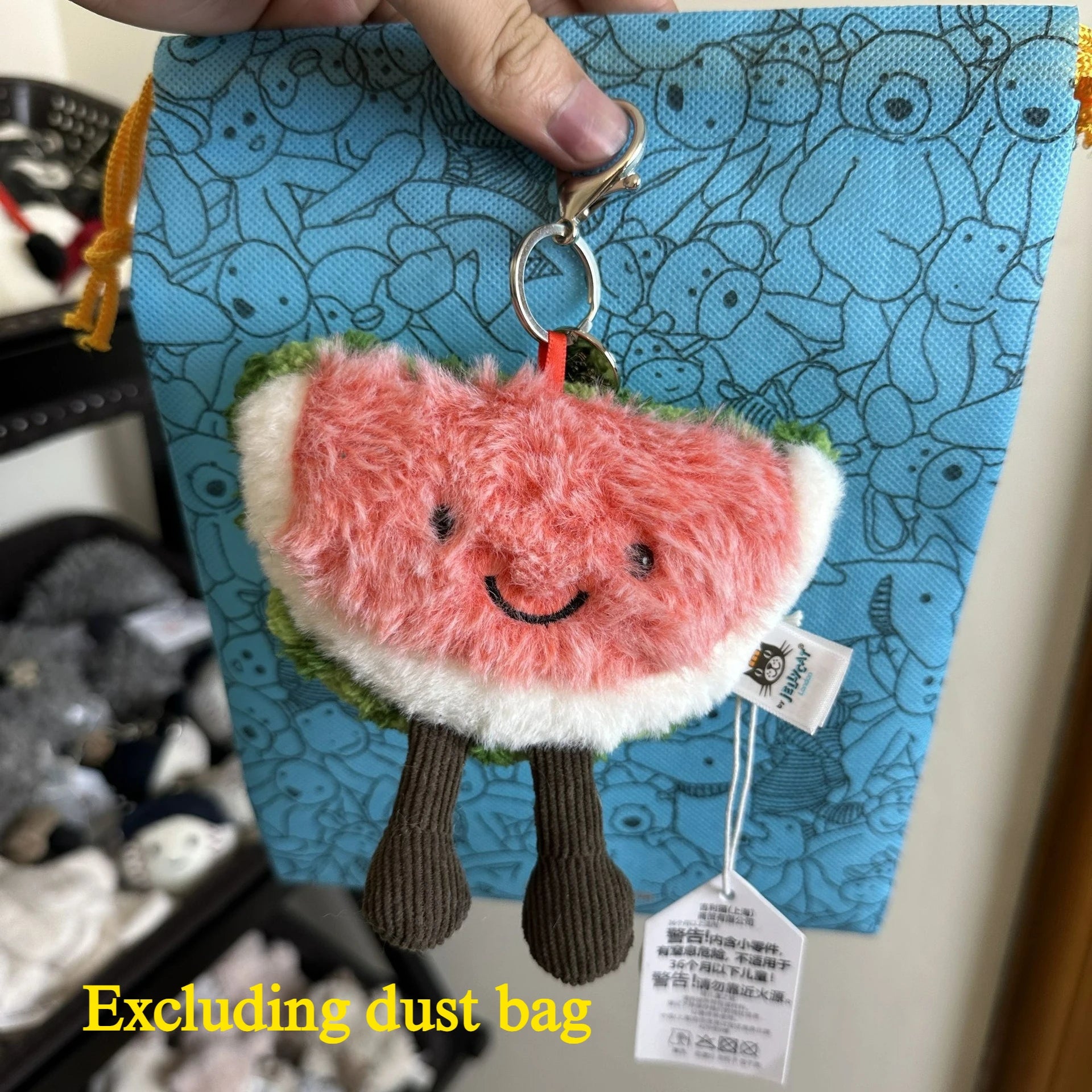 Hot tea bag Jc Cute Plush Toy label cute girl bag charm plush toy keychain Kawaii plush toy Limited New Gift bag