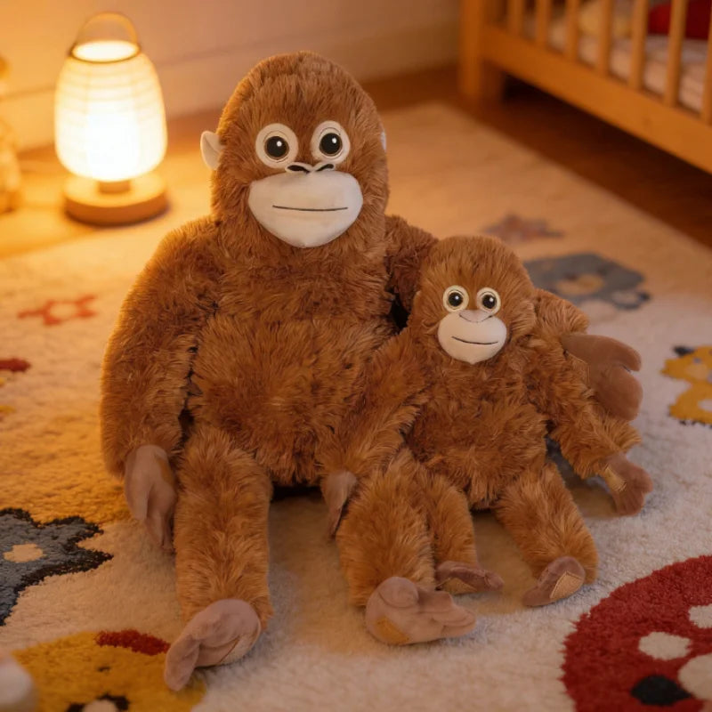 Kawaii Gorilla Plush Toy Cartoon Chimpanzees Monkey Soft Stuffed Doll Keychain Backpack Car Bag Decor Boys Girls Birthday Gifts