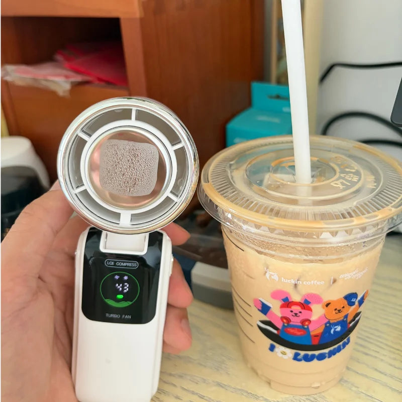Portable Cooling Fan, 5-Speed Strong Wind Foldable Neck Hanging Fan, 9H Long Battery 4000mAh Mini Air Cooler for Travel & Outdoo