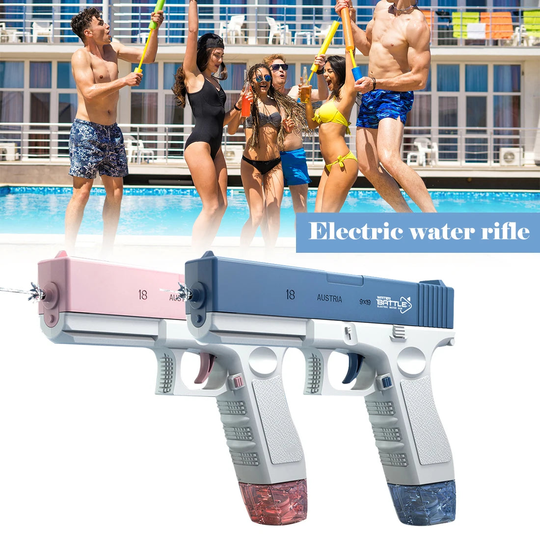 Electric Water Gun Water Spray Toys Bursts Children's High-pressure Strong Charging Energy Water Automatic Children's Toy Guns