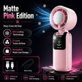 Portable Cooling Fan, 5-Speed Strong Wind Foldable Neck Hanging Fan, 9H Long Battery 4000mAh Mini Air Cooler for Travel & Outdoo