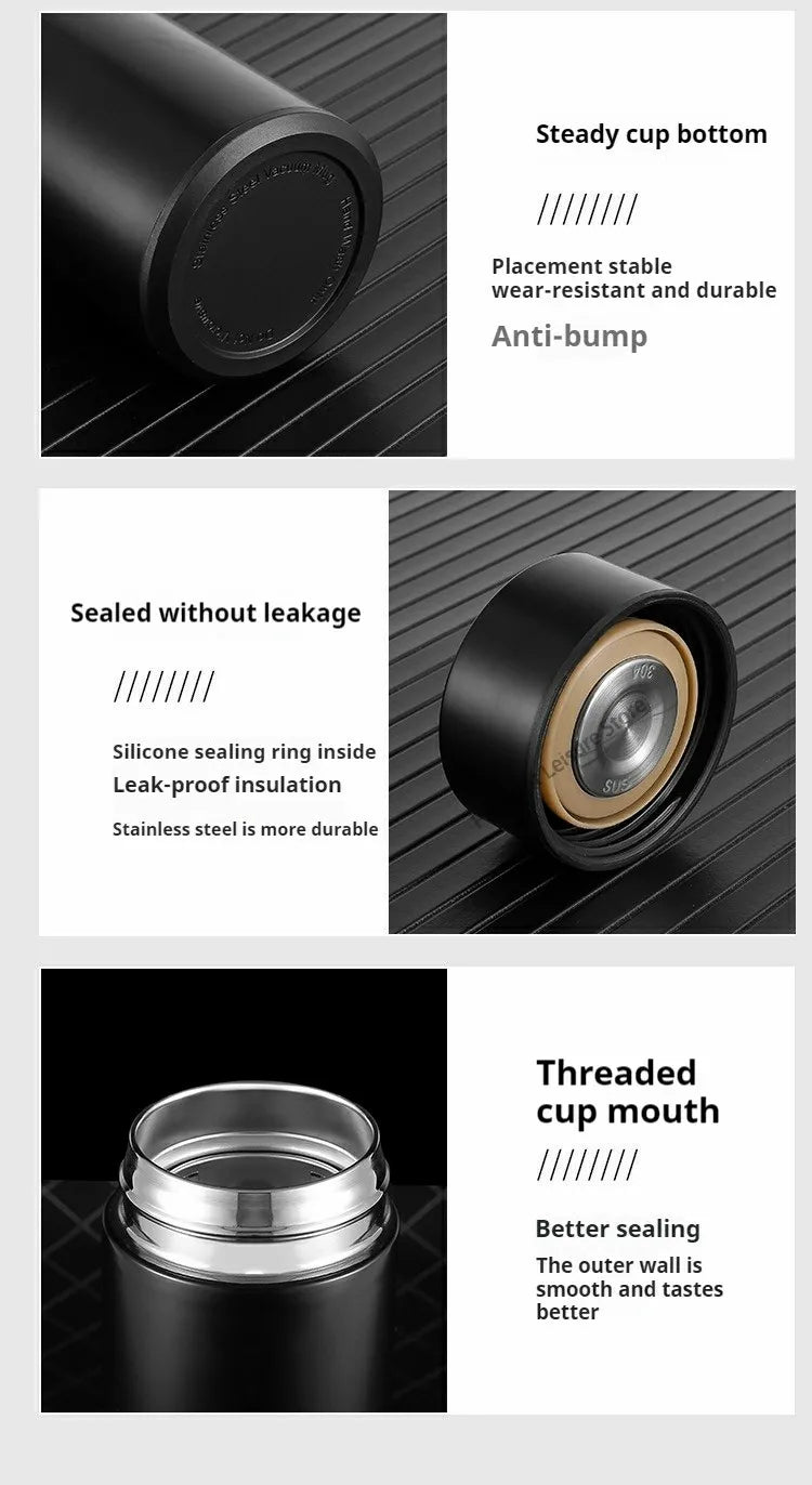 500ML Intelligent Temperature Stainless Steel Thermos Bottle Sports Water Cup Car Insulated Cup Thermal Mug Travel Vacuum Flasks