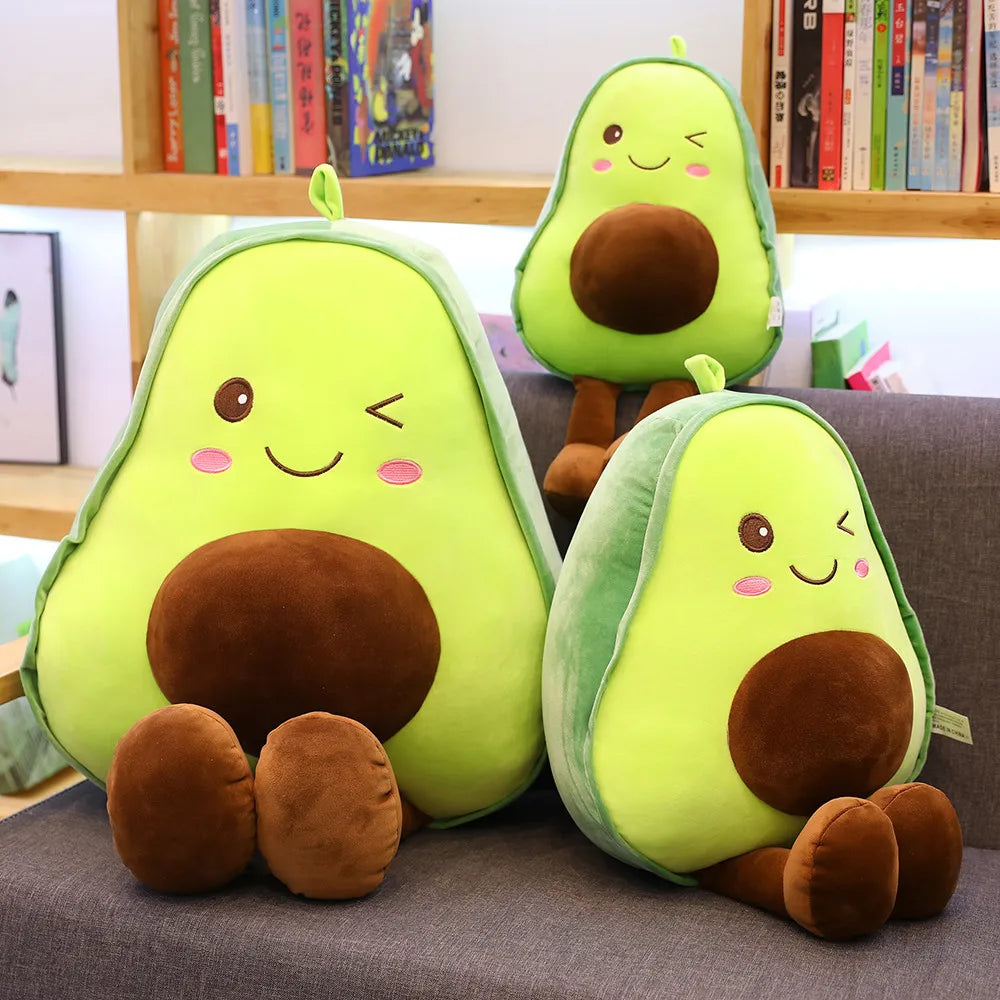 Cute Avocado Doll Pillow Soft Plush Toy Sleeping Pillow Children Girls Birthday Gift Large Fruit Rag Doll