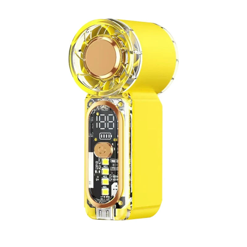 Lenovo Mini Handheld Fan 100 Speed Turbo Wind Gun USB Rechargeable Portable Outdoor Cooling Device 2026 New