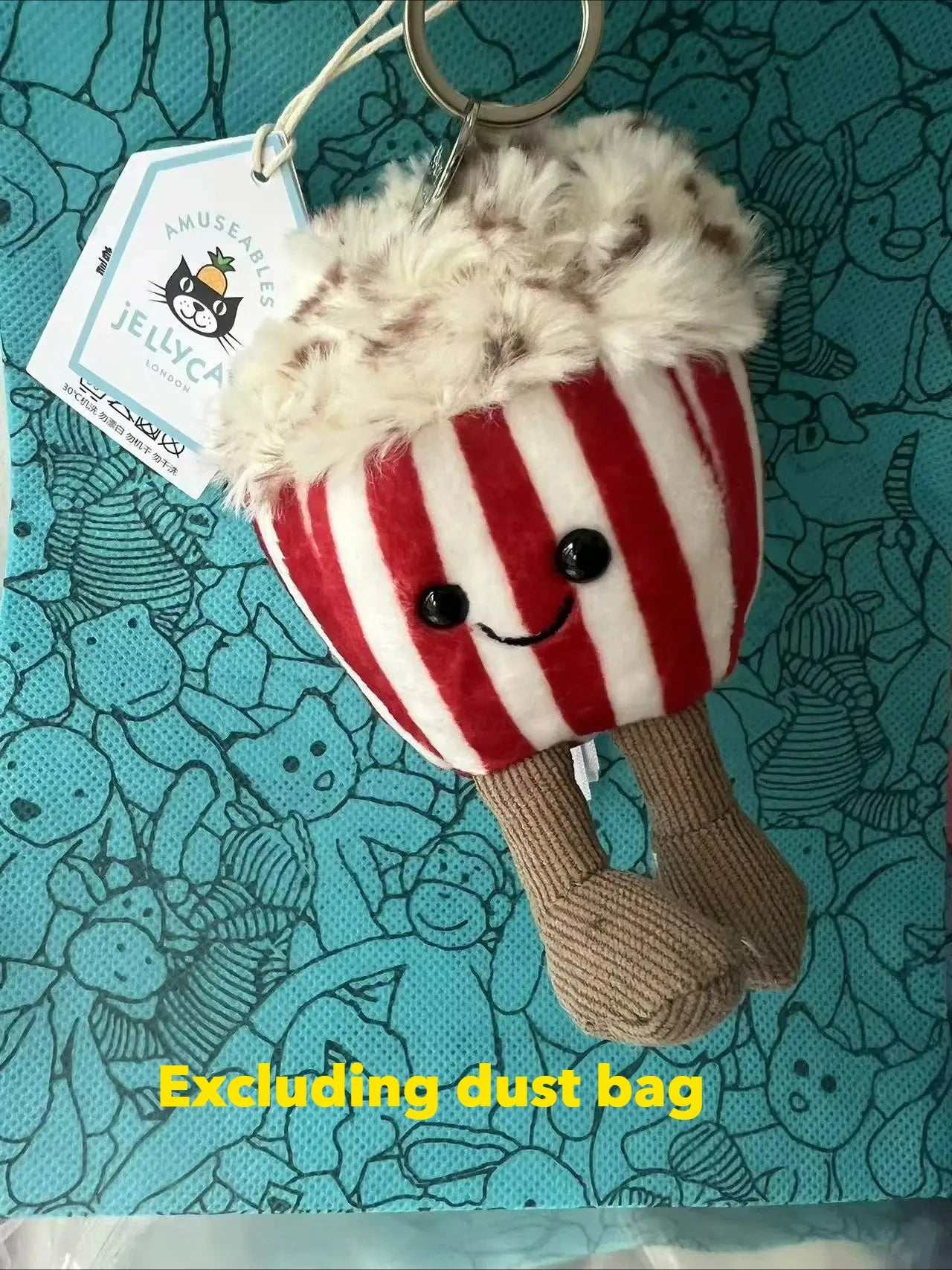 Hot tea bag Jc Cute Plush Toy label cute girl bag charm plush toy keychain Kawaii plush toy Limited New Gift bag